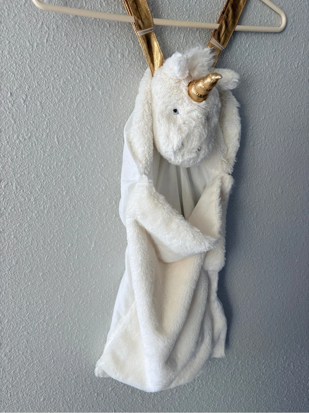 Pottery Barn Kids x Götz Unicorn Plush Backpack.